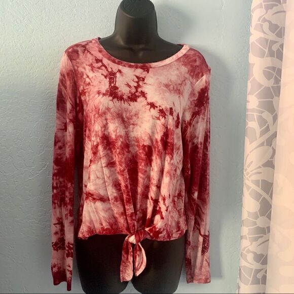 SELF❤️E tie-dye tie front top Size XL - Picture 2 of 9